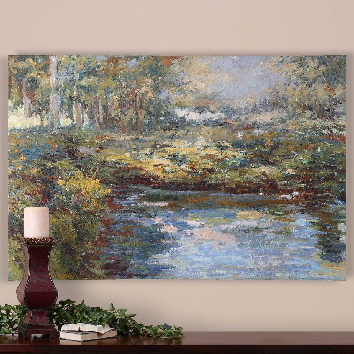 LAKE JAMES HAND PAINTED CANVAS  60 W X 40 H - Image 2