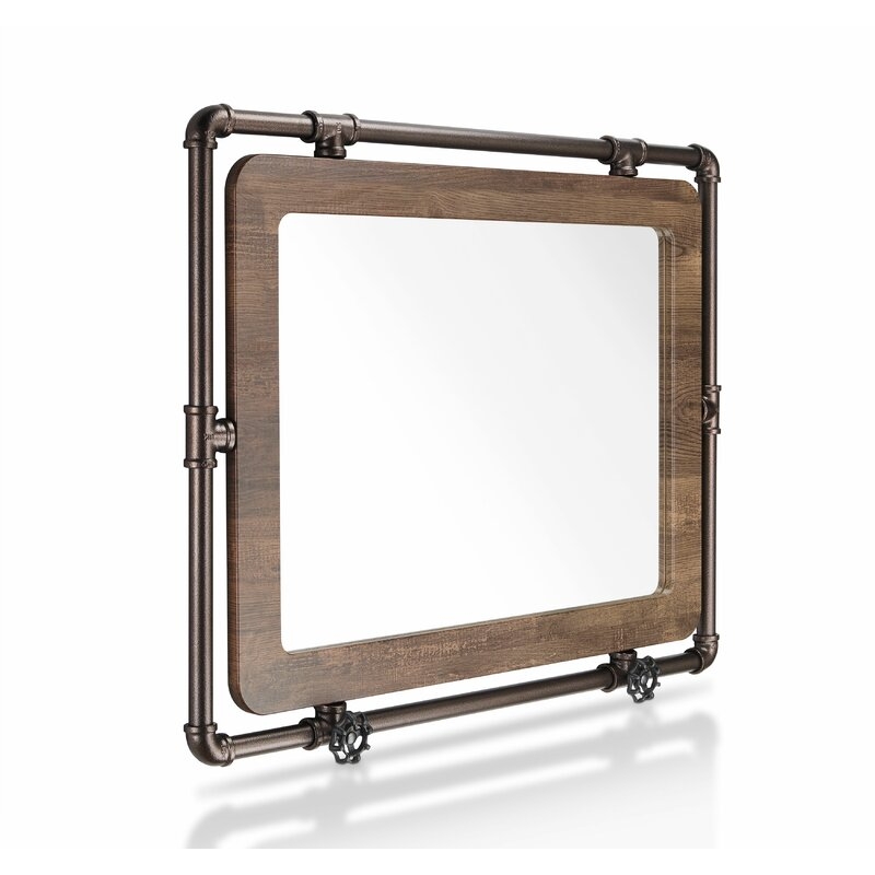 Oak Haslemere Industrial Accent Mirror - Image 0