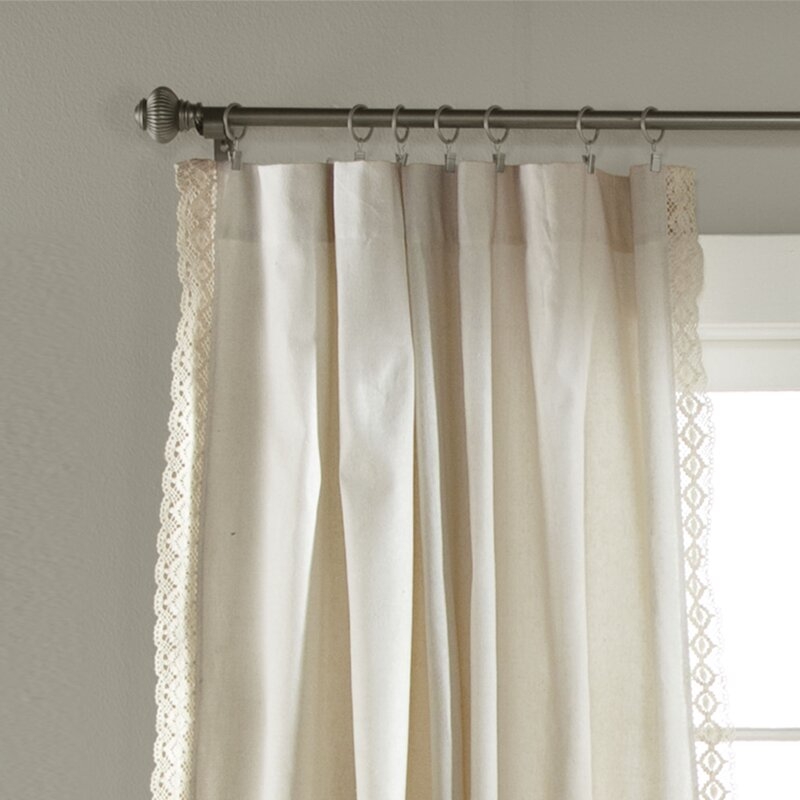 Rosanne Solid Semi-Sheer Rod Pocket Curtain Panels (Set of 2) - Image 1