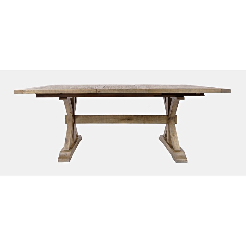Averie Extendable Pine Solid Wood Dining Table - Image 1