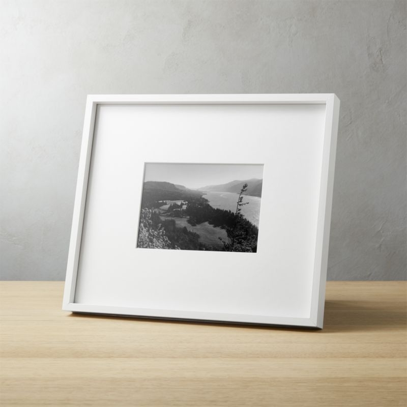 5 x7" Gallery White Frame with White Mat - Image 4