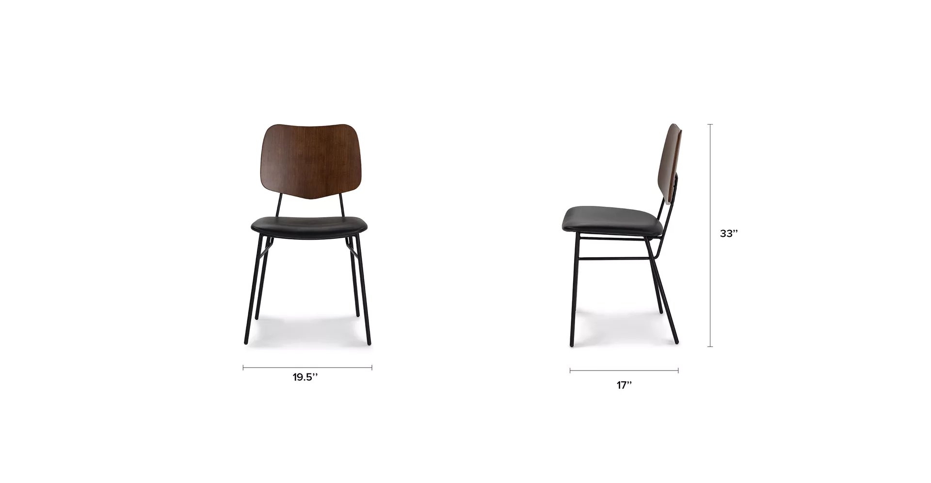 Versus Walnut Dining Chairs, set of 2 - Image 4