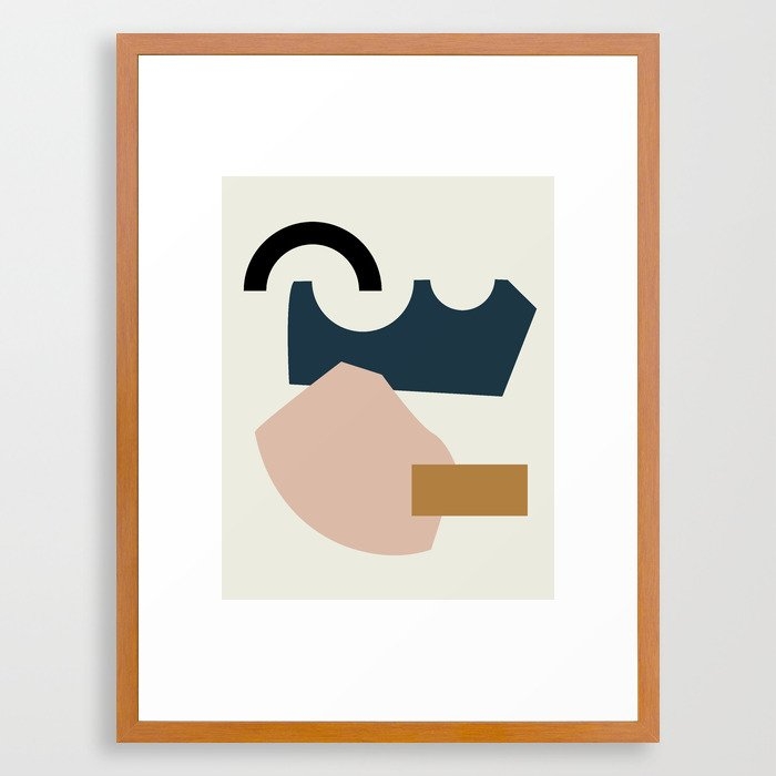 Shape study #1 - Lola Collection Framed Art Print 20 x 26, Scoop White - Image 0