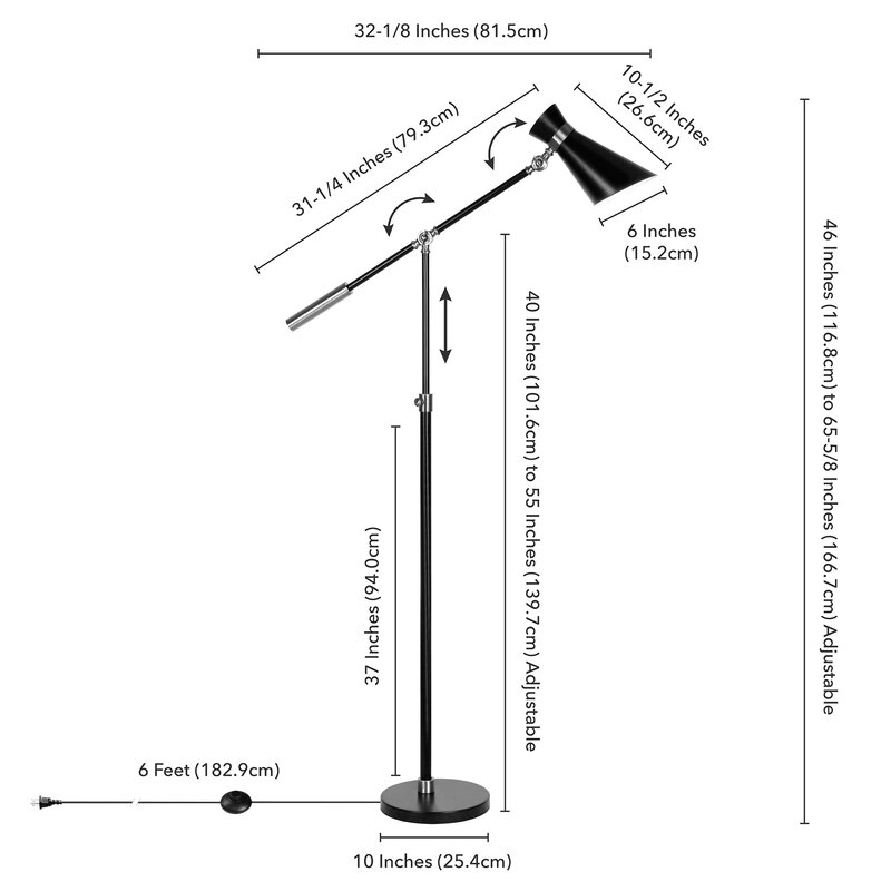 Ohagan 65.5" Task Floor Lamp - Brushed Nickel - Image 4