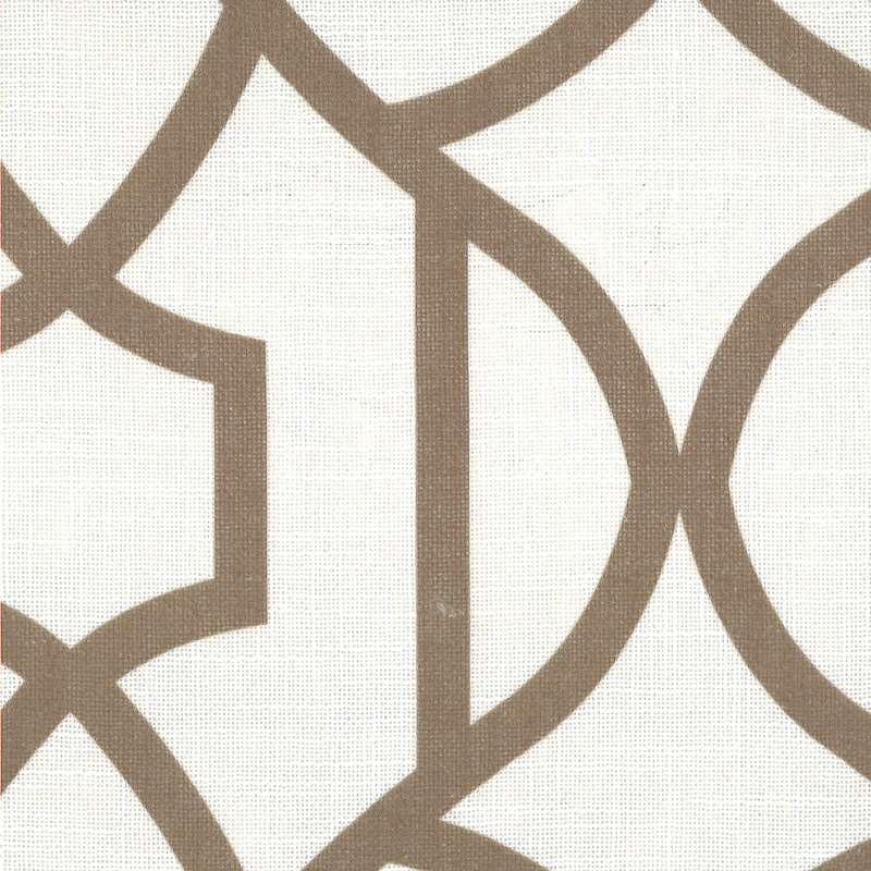 Knopp Geometric Grommet Single Curtain Panel, Taupe - Image 1