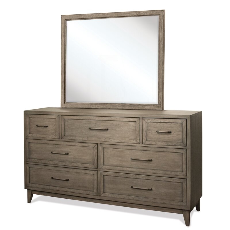 Bangor 7 Drawer Double Dresser with Mirror - Image 6