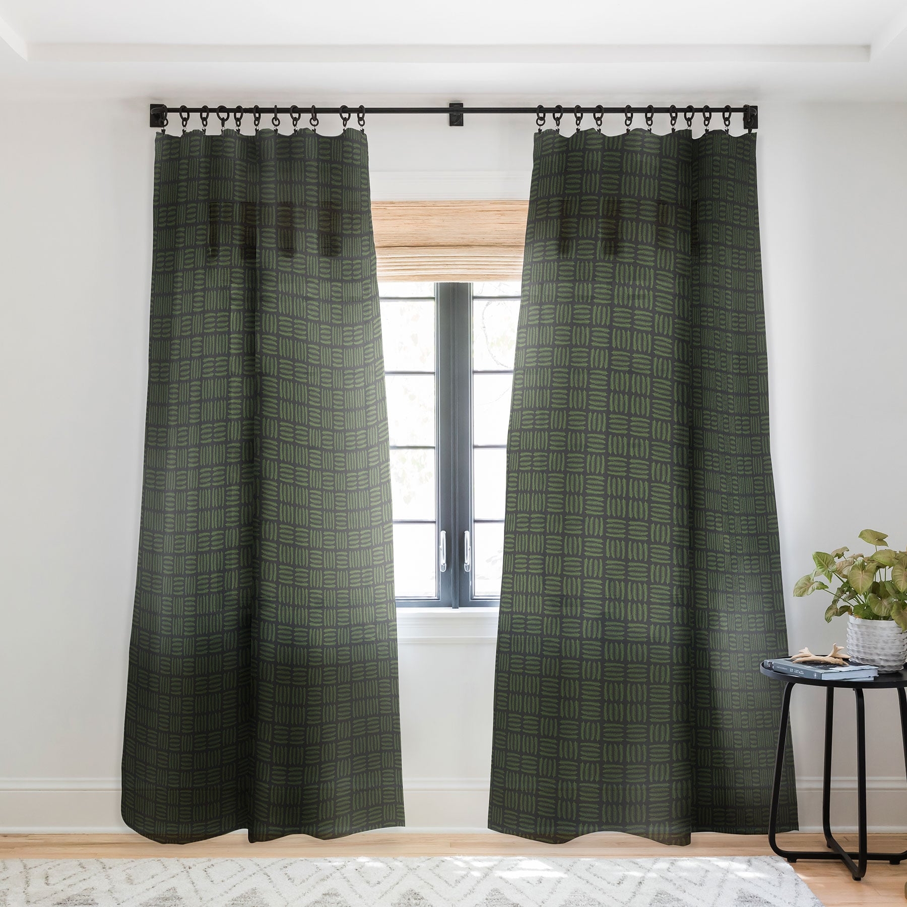 Pine Needle Checker Iii by Iveta Abolina - Sheer Window Curtain 50" x 96" - Image 0