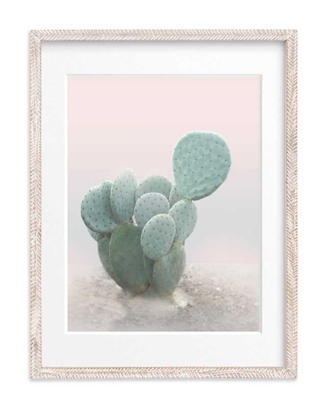 Little Cactus - Whitewashed Herringbone Matted - Image 0