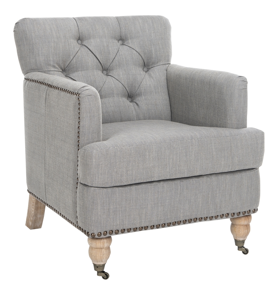 Colin Tufted Club Chair - Stone/Grey/White Wash - Arlo Home - Image 1