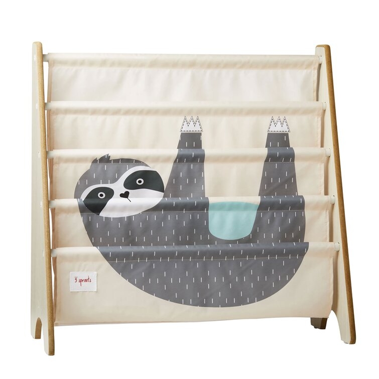 3 Sprouts URKSLO Kids Storage Organizer Baby Room Bookcase Furniture, Sloth - Image 0