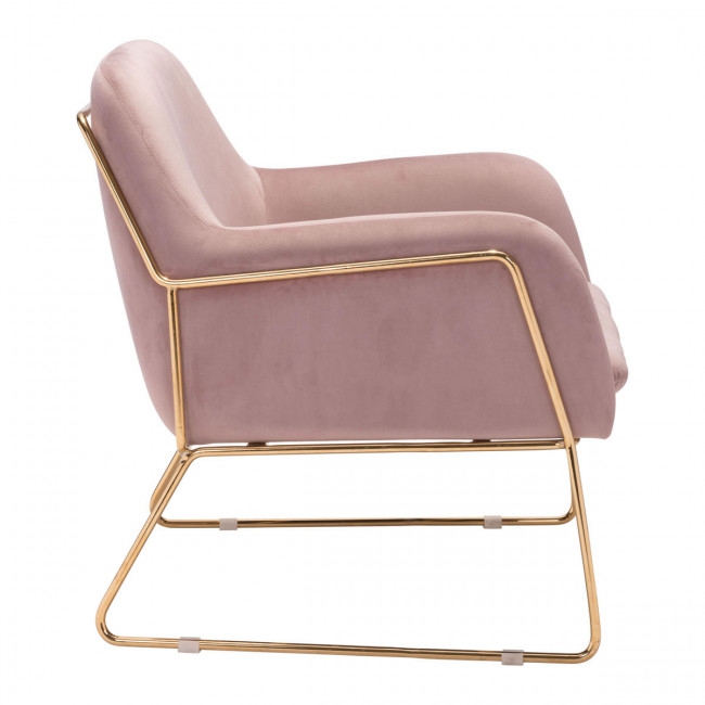 Lauryn Chair, Pink Velvet - Image 1