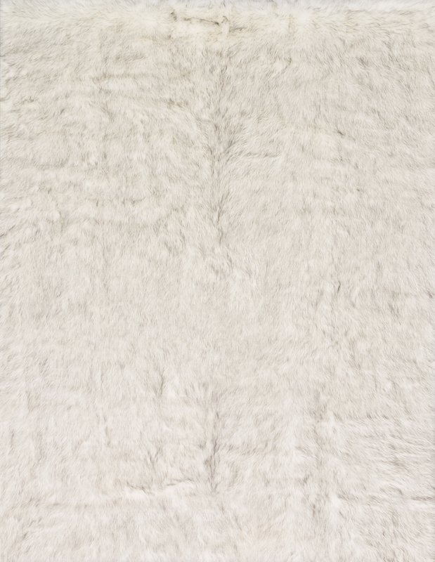 Ashleigh Faux Fur Ivory/Grey Area Rug 10' x 13' - Image 1