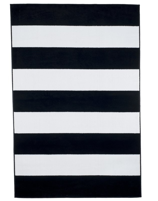 Bold Stripe Black Area Rug - Image 0
