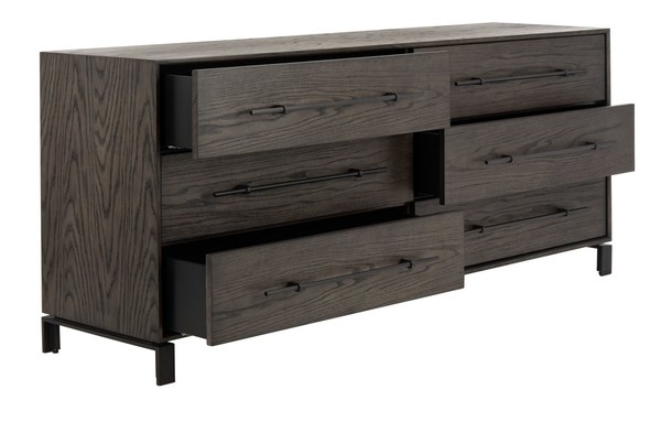 Simmons 6 Drawer Wood Dresser - Dark Walnut  - Arlo Home - Image 4