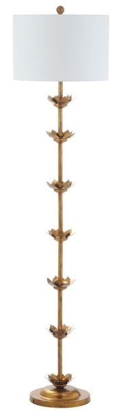 Landen Leaf 63.5-Inch H Floor Lamp - Antique Gold - Arlo Home - Image 0