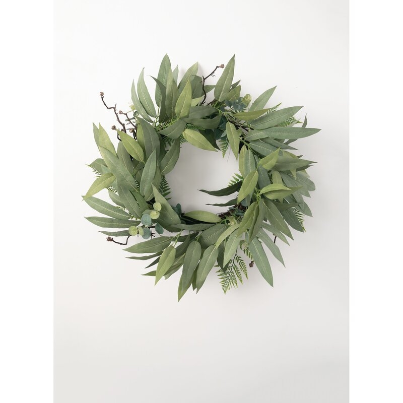 Eucalyptus Mix 34" Polyester Wreath - Image 0