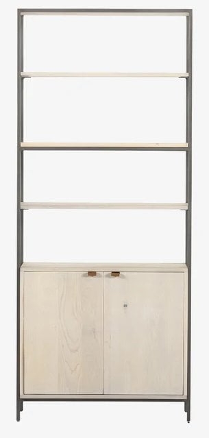 Noland Wide Bookshelf - Dove Poplar - Image 0