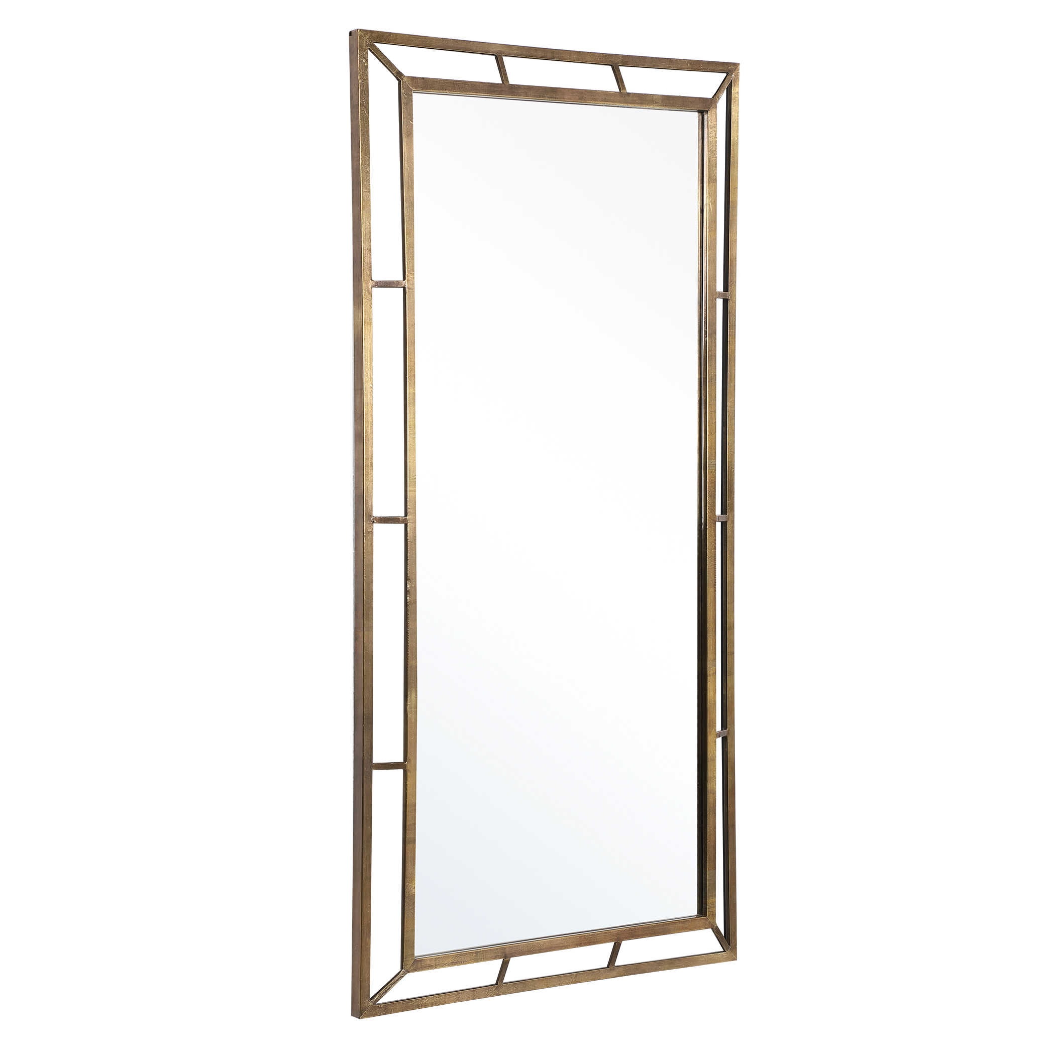 Farrow Mirror, Brass, 28" x 56" - Image 2