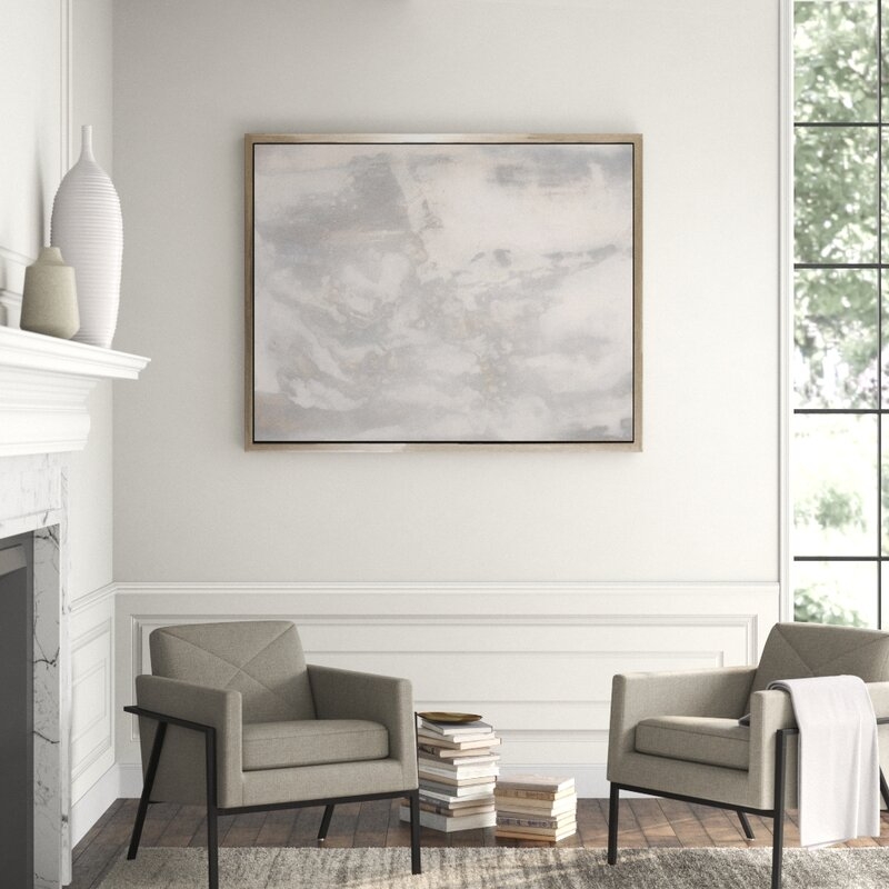 CHC Art, Inc. 'Cloud Clearing II' - Floater Frame Painting Print on Canvas - Image 0