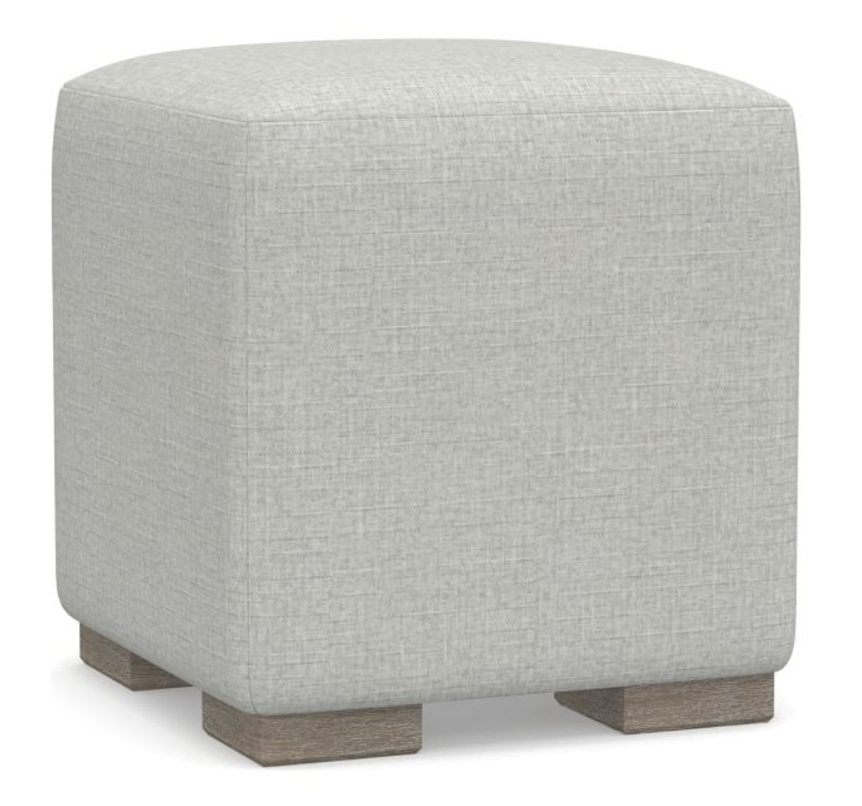 Universal Upholstered Cube, Ash, Basketweave Slub - Image 0