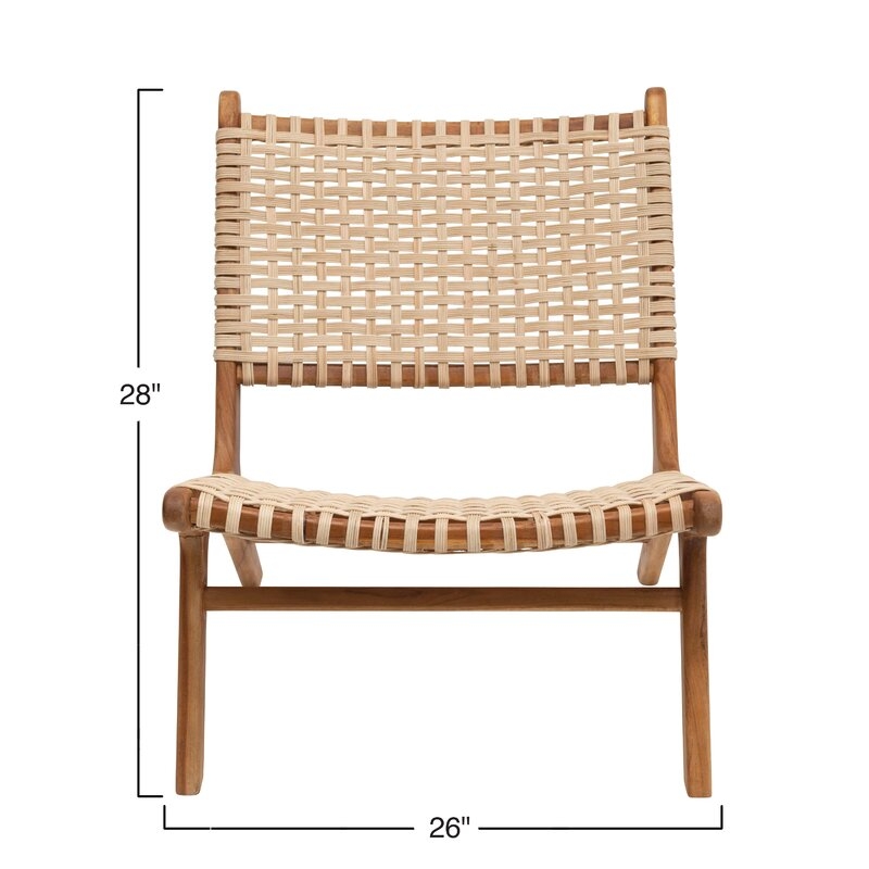 Springtown Woven Rattan 31.5" Side Chair - Image 2