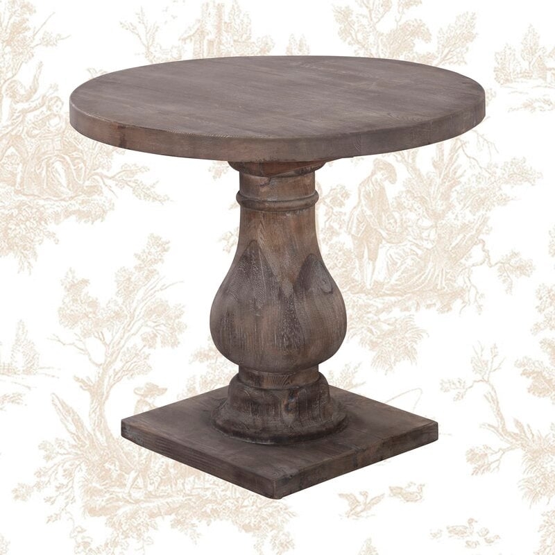 Jarrell Solid Wood Pedestal End Table - Image 0