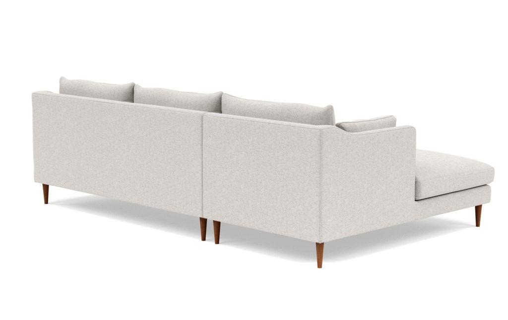 CAITLIN BY THE EVERYGIRL Sectional Sofa with Left Chaise,Oiled Walnut Tapered Round Wood - Image 2