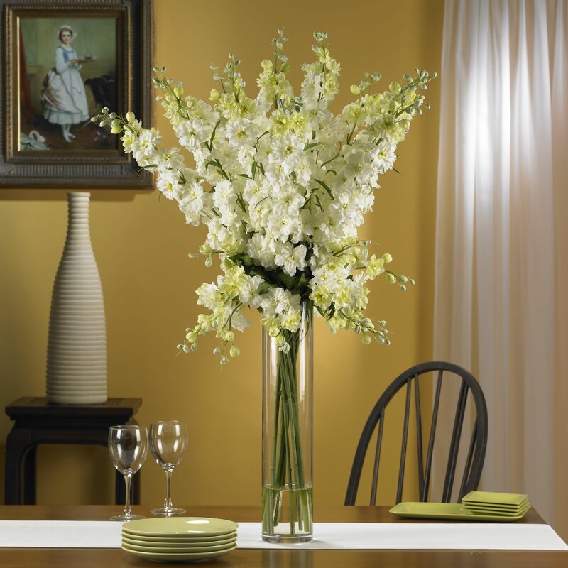 Delphinium Floral Arrangements and Centerpieces in Vase - Image 1