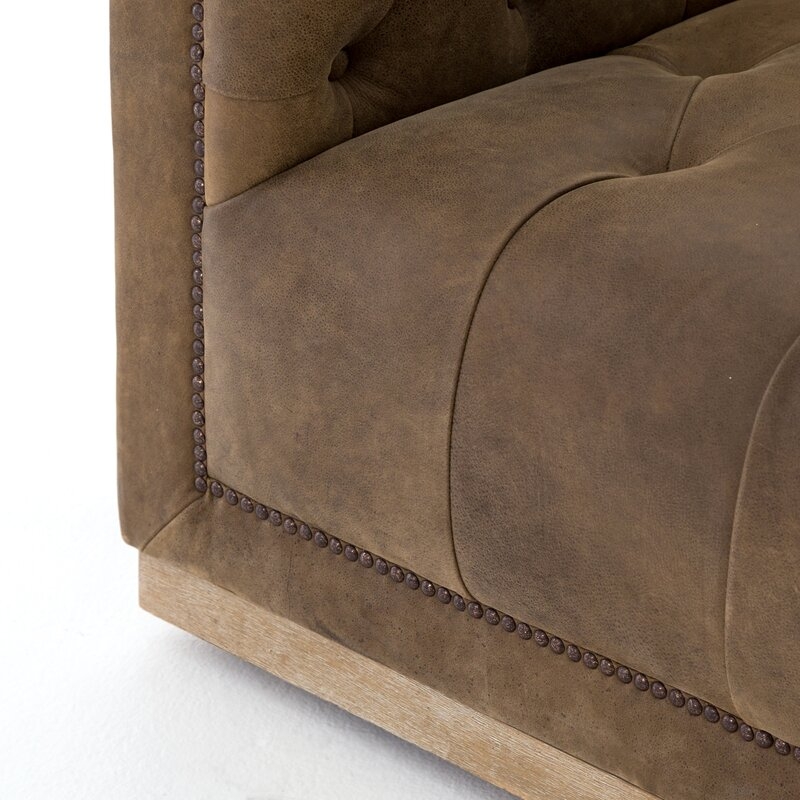 Union Rustic Ila Swivel 20.5" Armchair Upholstery Color: Umber Gray - Image 4