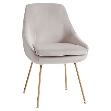 Mathis Chair, Gray Everyday Velvet - Image 0