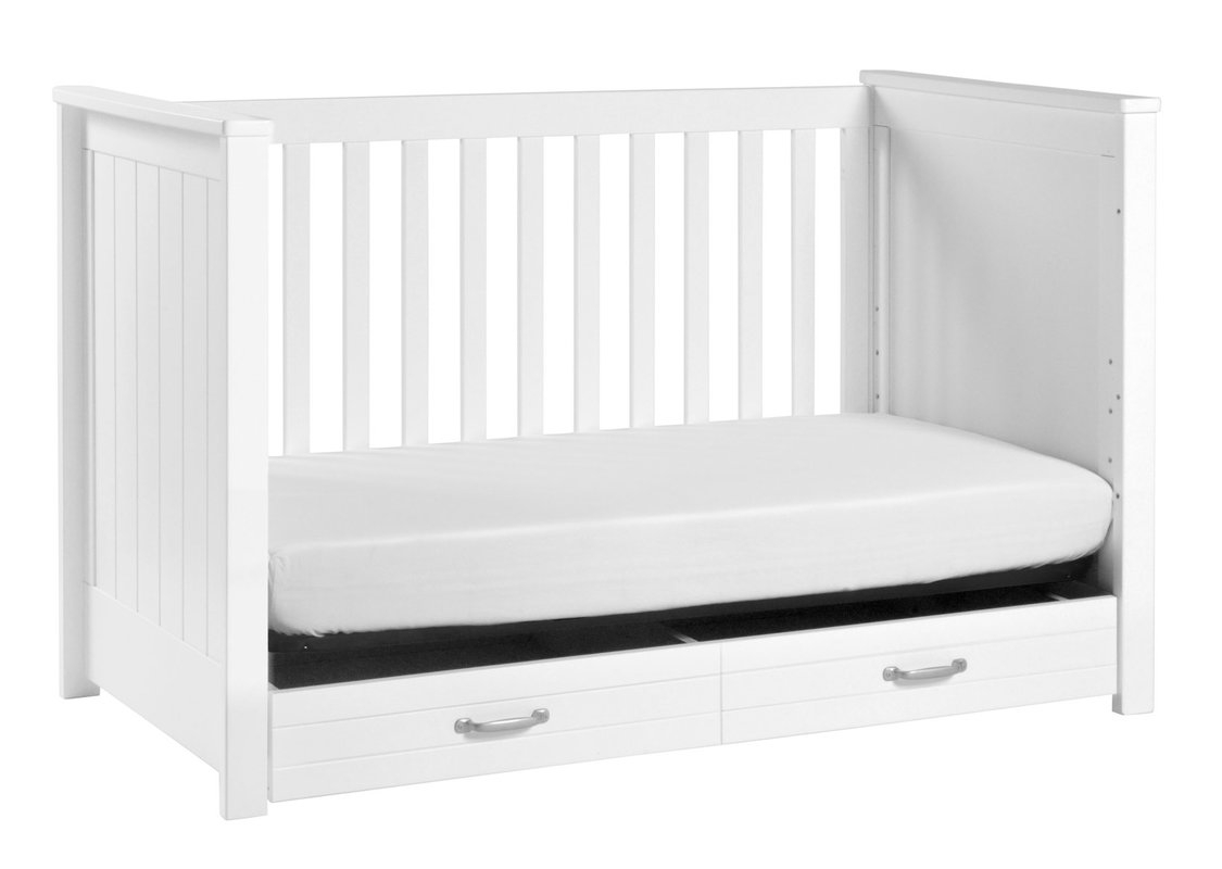 DaVinci Asher 3 in 1 Convertible Crib with Storage - White - Image 2
