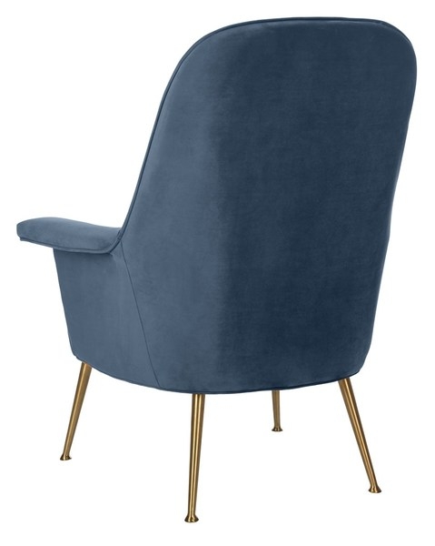 Aimee Velvet Arm Chair - Navy - Arlo Home - Image 4