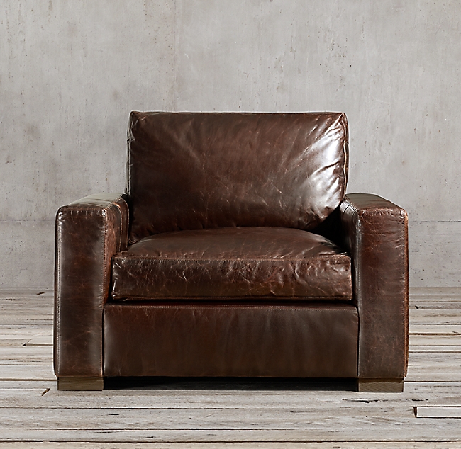 MAXWELL LEATHER CHAIR - Petite Size - Standard Fill - ITALIAN BERKSHIRE COCOA - Image 2