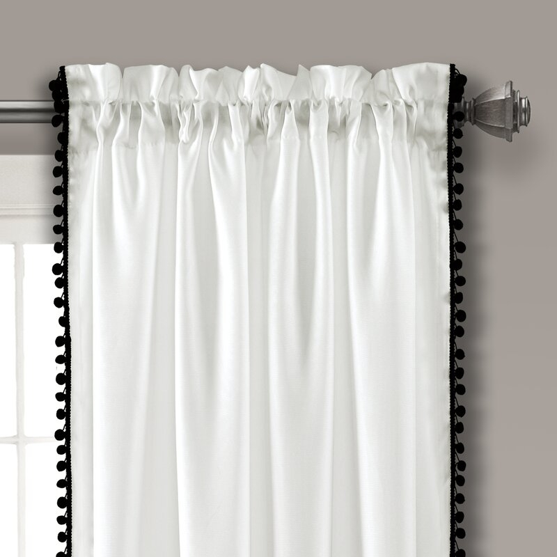 Brannon Solid Color Semi-Sheer Rod Pocket Curtain Panel - Image 1