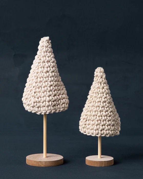 Crochet Mantel Trees (Set of 2) - Image 0