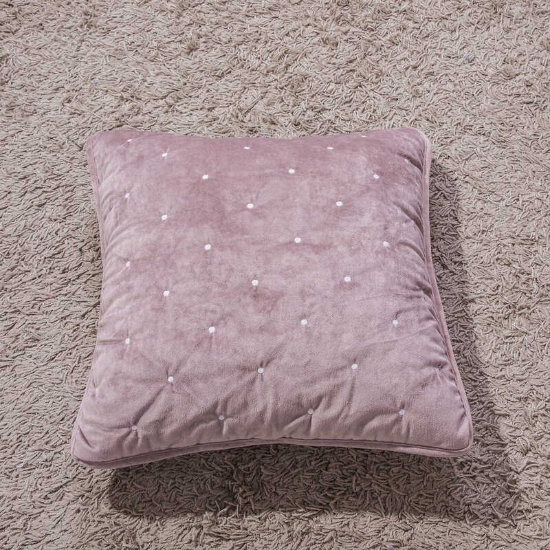 Mauve Purple Woolley Velvety Dreams Velvet Throw Pillow Cover (Set of 2) - Image 0