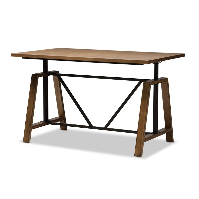 Ailith Metal and Distressed Wood Standing Desk - Image 2