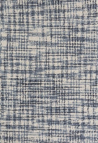 Olio Blue Hooked Wool Rug - Image 0