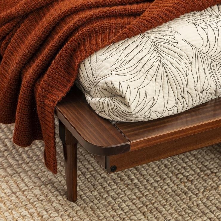 Spindle Back Solid Wood King Bed, Walnut - Image 7