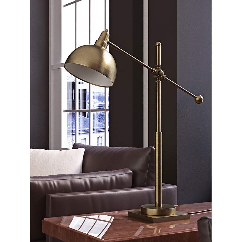 Lite Source Cupola Brushed Brass Desk Lamp - Image 2