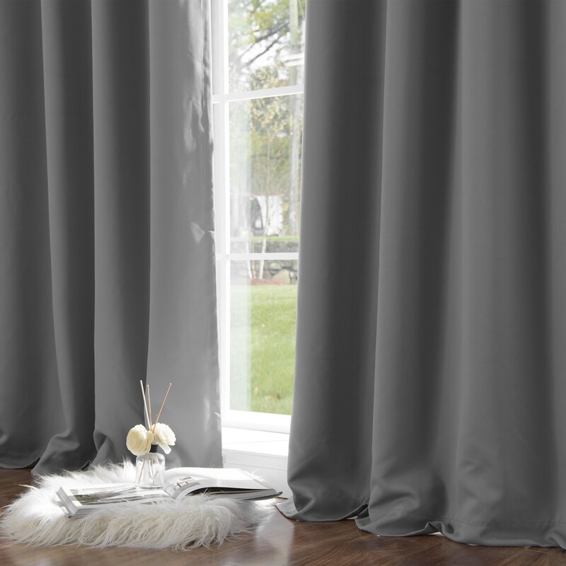 Sweetwater Solid Blackout Thermal Rod Pocket Double Curtains - Set of 2 - Image 2