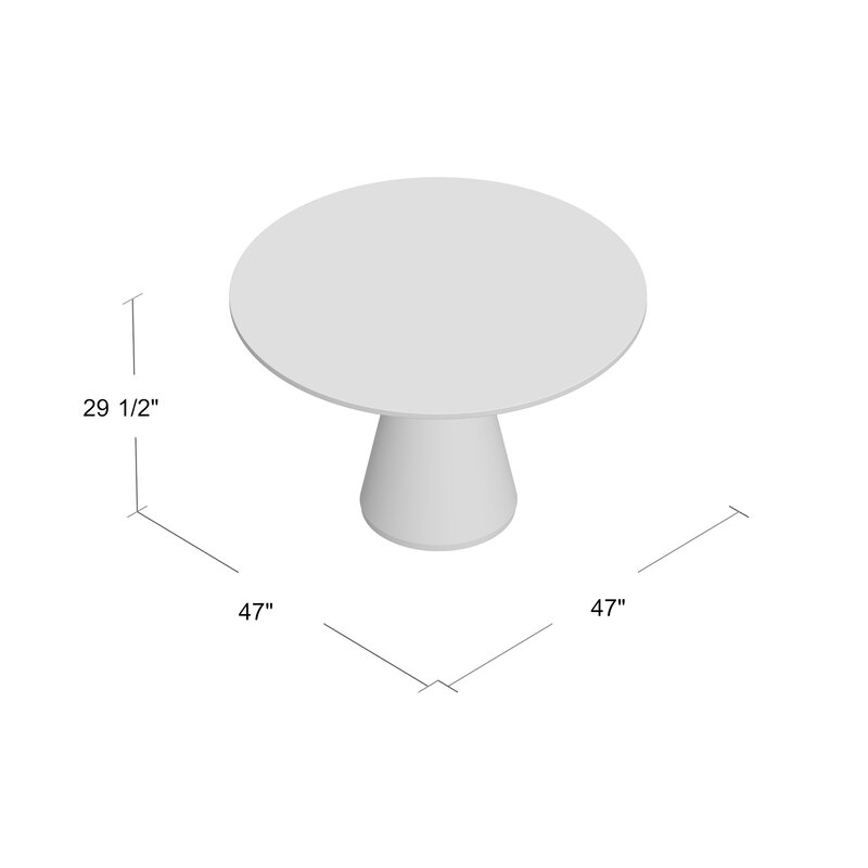 Otago Dining Table Color: White - Image 4