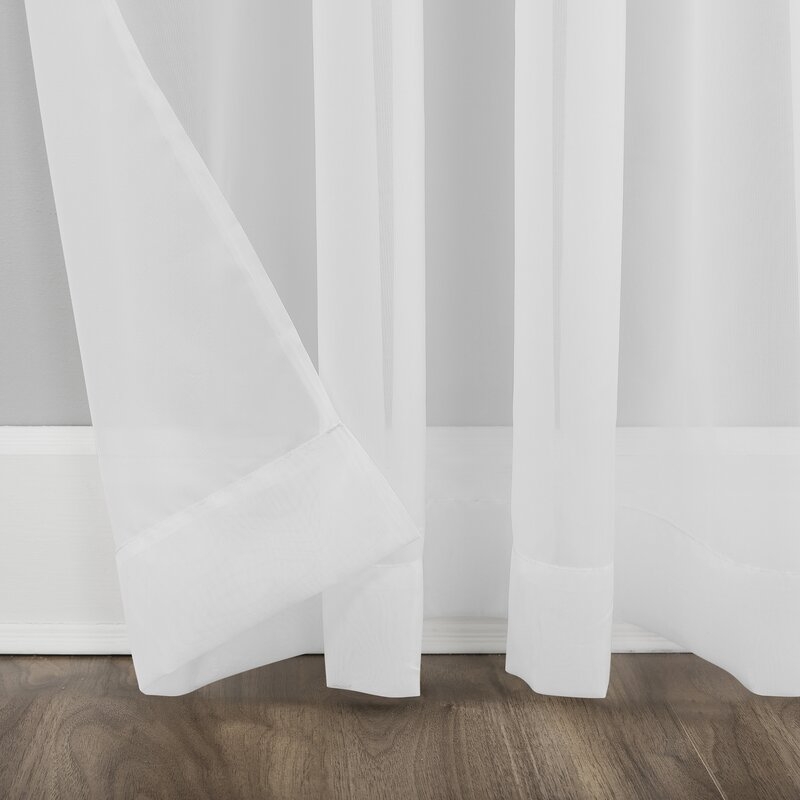 Wayfair Basics Solid Sheer Grommet Single Curtain Panel - Image 1