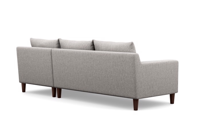 SLOAN Sectional Sofa with Right Chaise- Earth Cross Weave- 96'' Long-  Oiled Walnut Tapered Square Wood - Image 2