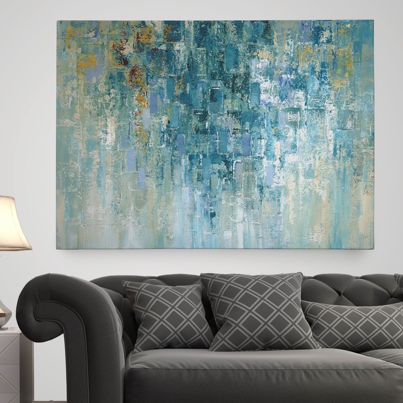 'I Love the Rain' Painting Print on Wrapped Canvas - Image 1