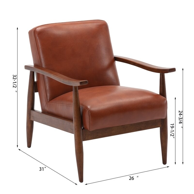 Bantry Vegan Leather Armchair - Image 6
