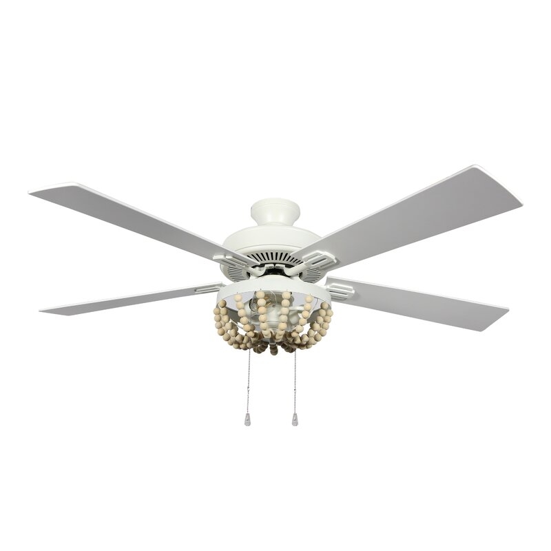 Bungalow Rose 52" Anshul 5 -Blade Standard Ceiling Fan with Pull Chain and Light Kit Included - Image 0
