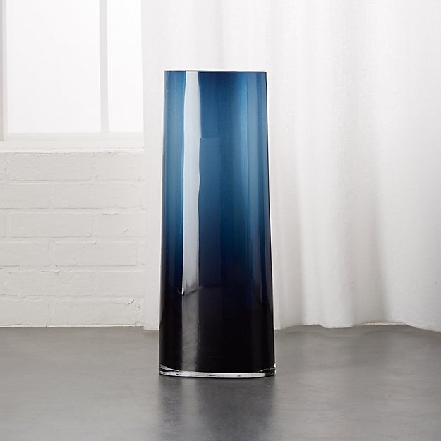 IONIA TALL BLUE GLASS VASE - Image 0