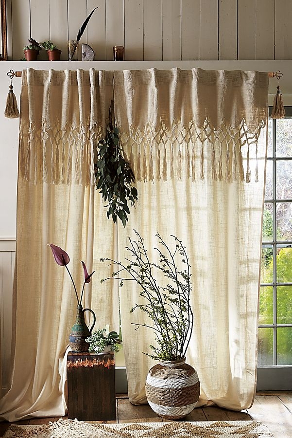 Knotted Macrame Curtain - Image 0