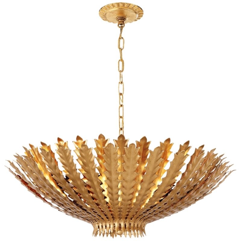Visual Comfort Aerin 6 - Light Unique / Statement Classic / Traditional Chandelier Finish: Burnished Silver Leaf - Image 0